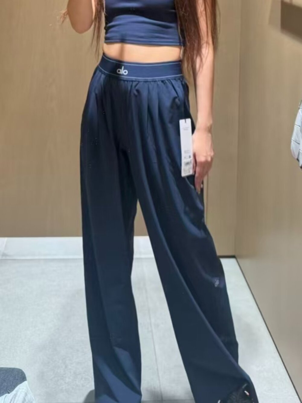 Navy Blue🚁Regular30” Inseam ALO Yoga Suit Up Trouser Straight&Wide Versatile - Picture 8 of 8